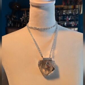 Inclusion Quartz Pendant Necklace